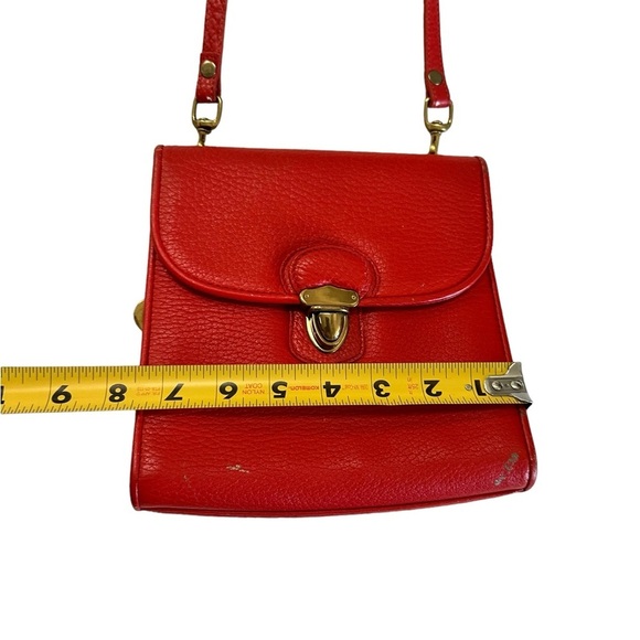 Dooney & Bourke Red Leather Crossbody bag Size 7.5 x 7.5” - Picture 10 of 17